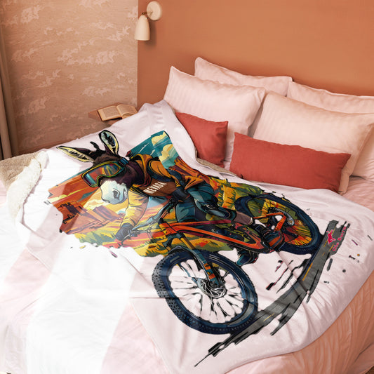 Colorful dragon design on a bedspread in a bedroom setting